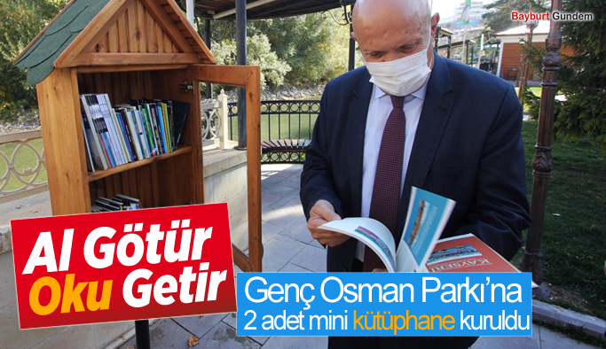 Genç Osman Parkı’na 2 adet mini kütüphane kuruldu