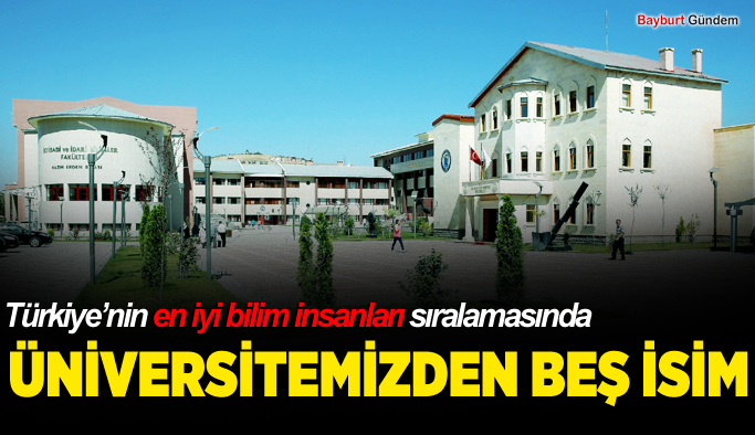Türkiye’nin en iyi bilim insanları sıralamasında Üniversitemizden beş isim yer aldı