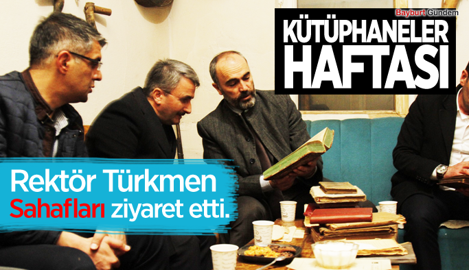 Rektör Türkmen Sahafları ziyaret etti.
